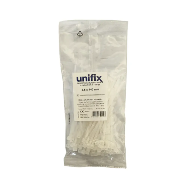 Fascette camblaggio bianche 4,5x290 - 100 pz - 0533 145 290 01 | akifix